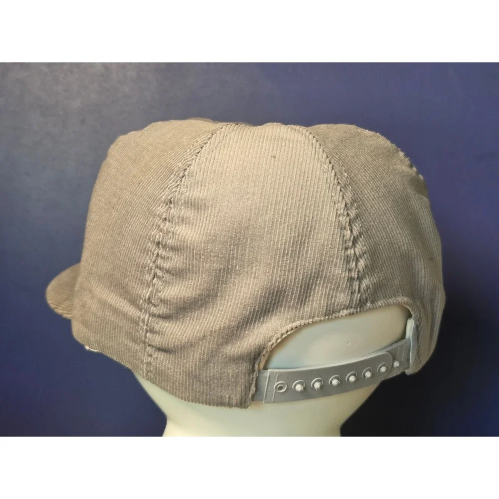 Vintage Penn State Trucker Hat Cap Corduroy Snapback Gray Made in USA